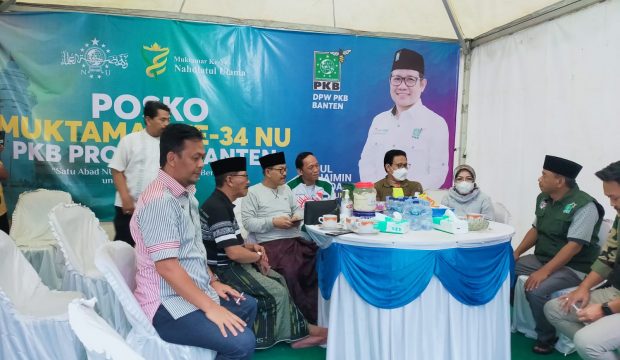 DPW PKB Banten Dirikan Pokso Muktamar NU 34; Ribuan Muktamirin, DPR RI & Menteri Kunjungi Posko